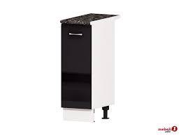 Долен кухненски шкаф с една врата и рафт - Алис червено/бяло/черен/крем/антрацит гланц В 72 - 45 см.