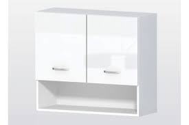 Горен кухненски шкаф с две врати и ниша - Алис  бяло/черен/крем/антрацит гланц G 15 - 80 см.