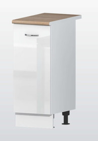 Долен кухненски шкаф с една врата и рафт - Алис червено/бяло/черен/крем/антрацит гланц В26 - 50 см.