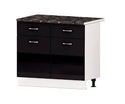 Долен кухненски шкаф две чекмеджета и две врати - Алис червено/бяло/черен/крем/антрацит гланц В 63 - 100 см.