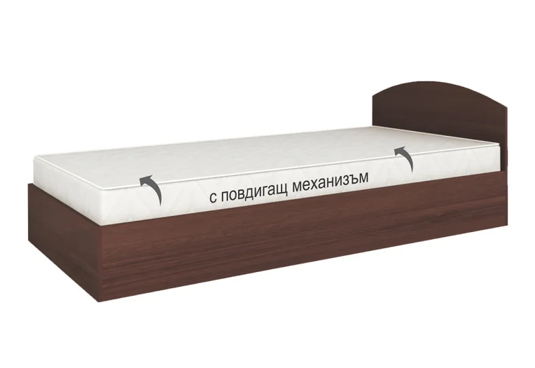 Легло Аполо 9 за матрак 90/200 - венге амбър